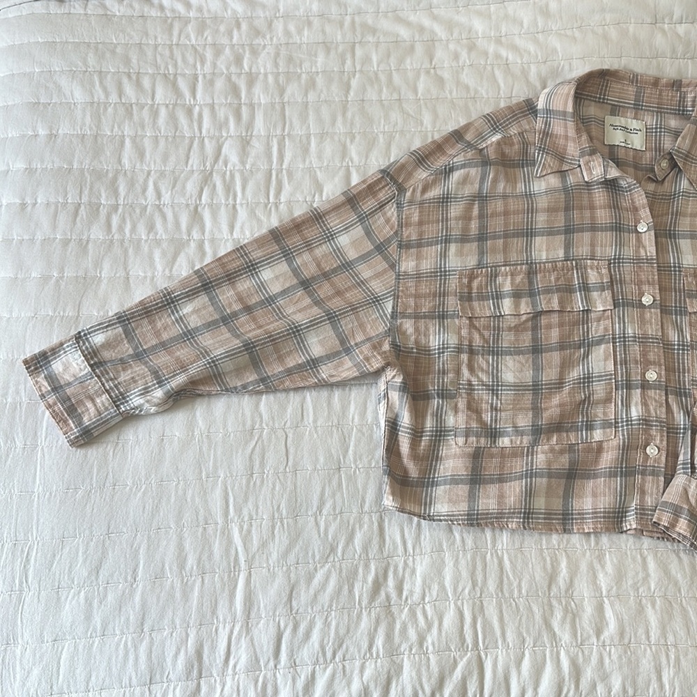 Abercrombie And Fitch Soft 90’s Cropped Flannel S… - image 4